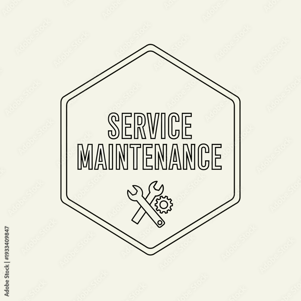 Obraz premium Service Maintenance Icon with Tools.