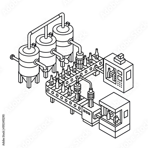 Industrial Machinery Equipment Factory Production Line.