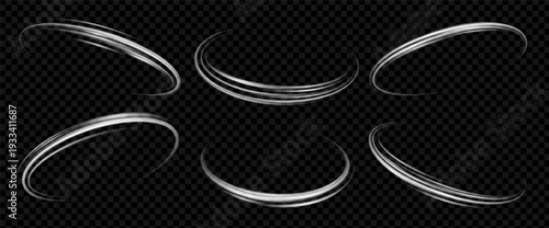 Effect light with wind and glow for spin or swirl. White line with ring and sparkle and light. Effect with wind and dust for glitter or particle, background with storm and circle for dynamic or.