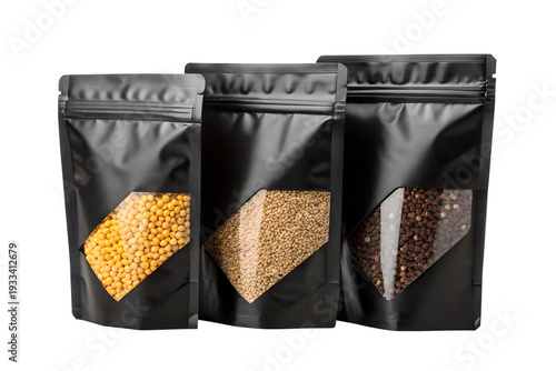 Premium Lentil Trio Pack - Yellow Split, Brown Whole, Black Beluga Lentils in Resealable Pouches