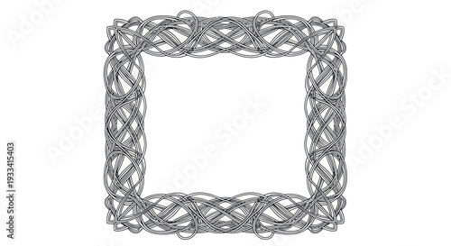 Intricate Celtic Knot Border Frame - Decorative Ornamental Design