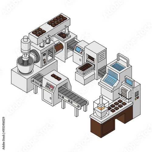 Industrial Manufacturing Equipment and Machinery Setup.