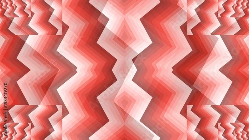 Vibrant Red Geometric Pattern with 3D Effect and Optical Illusion.