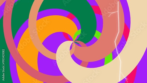 Vibrant abstract spiral design with colorful swirling patterns.