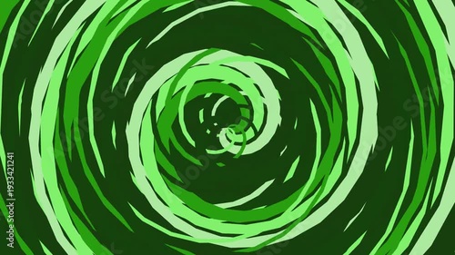 Vibrant green swirling vortex pattern background.