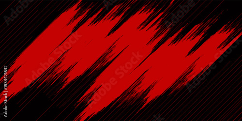 Sharp Modern Decorative black and red Grunge Brushstrokes for Background. Dots grain grunge