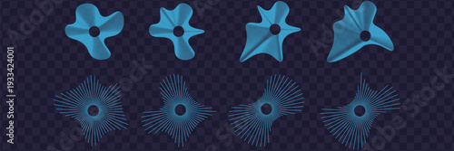 Sound wave. Signal concentric circle. Round light effect. Wifi range. Radio station signal. Water ripple with circle waves. A place or a painful point. Radar screen. Vector effect.