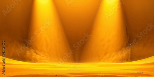 Close up banana leaf and banana with glowing orange flame texture background