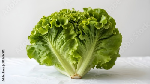 Fresh green lettuce on white background