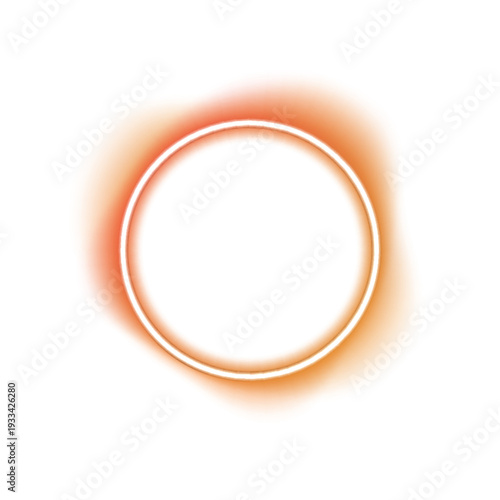 PNG abstract glowing circle with soft gradient glow. Luminous edges define modern round shape. Perfect for banners and digital flyers.