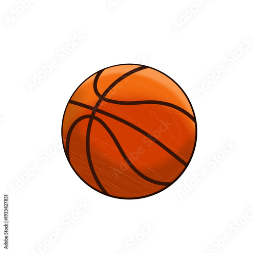 illustration of a basketball without a background