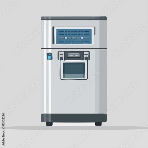 Modern ice maker machine front view