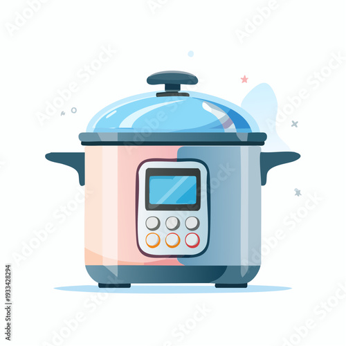 Modern kitchen appliance with digital display