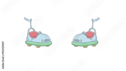Video Bumper Car Attraction Icon
