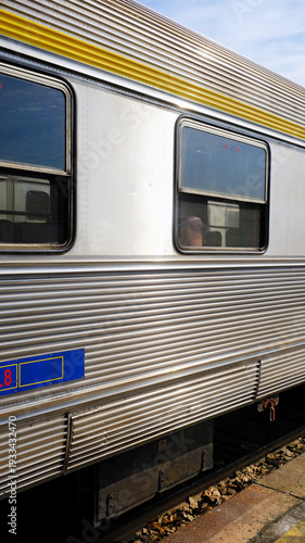 CP Portuguese Railways Sorefame Classic stainless steel passenger coach