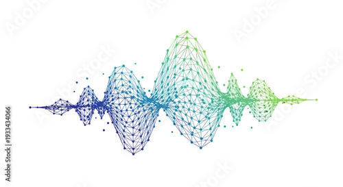 Colorful Sound Waveform Graph Data Visualization.