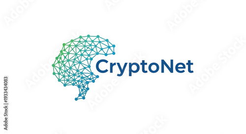 CryptoNet Logo with Brain Network Design.