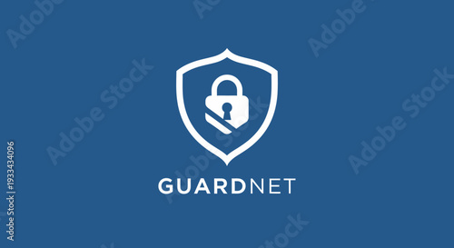 Guardnet Logo with Shield and Lock.