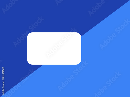 A pasted design featuring a white rectangle on a blue background