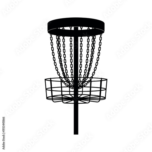 Disc golf basket icon.