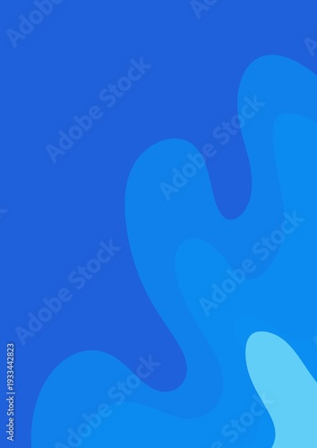 Blue Organic Liquid Shapes Abstract Design