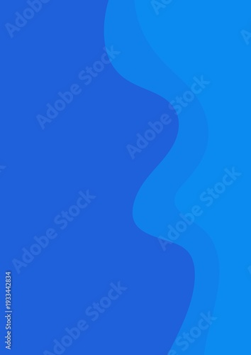 Abstract Blue Flowing Wave Background with Modern Curves