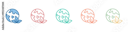 Global Eco Icon Set Multiple Style Collection