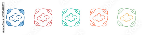 Carbon Neutral Icon Set Multiple Style Collection