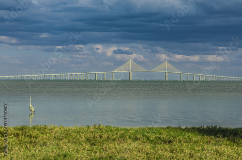 The Sunshine Skyway Bridge is an iconic cable-stayed bridge spanning Tampa Bay, connecting St. Petersburg and Terra Ceia in Florida. Known for its striking yellow towers and sweeping views of the Gulf