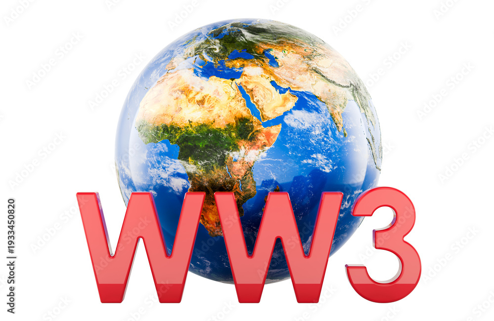 Obraz premium World War 3 concept. 3d rendering