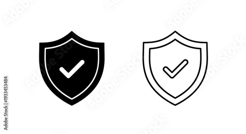 Secure shield checkmark Vector