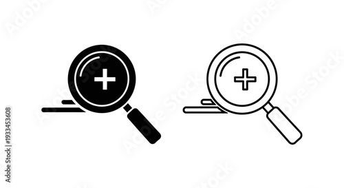 Magnifying glass icons Vector