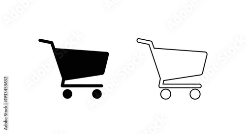 Shopping cart icon style Vector