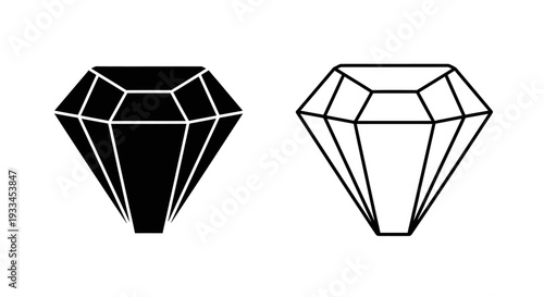 Two diamond shapes black Vector