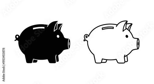 Piggy bank illustration Vector