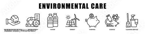 Environmental Care web banner icon illustration