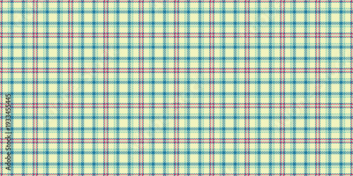 Classical textile pattern background, age plaid texture vector. Scrapbooking tartan fabric seamless check in light and cyan colors.