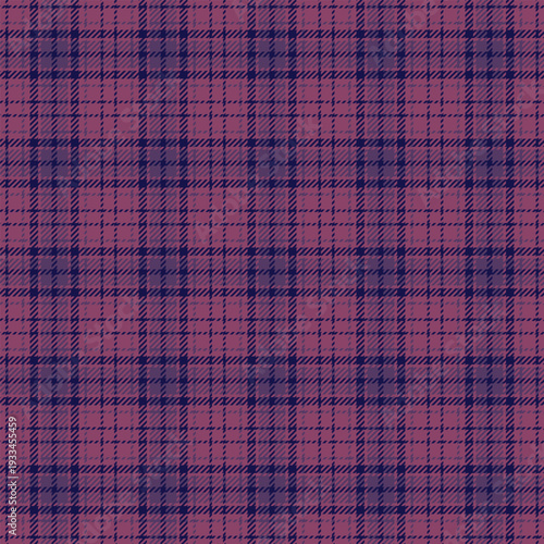 Artistic background textile seamless, stylish pattern texture check. Magenta vector plaid tartan fabric in pink and blue colors.