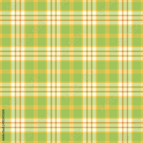 Invitation background textile check, scenery seamless plaid pattern. Female vector fabric texture tartan in amber and yellow colors.
