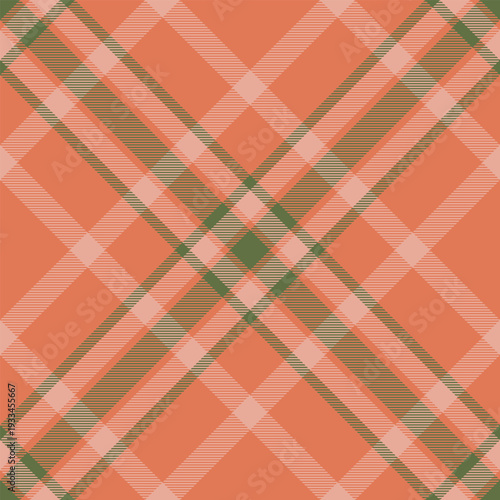 Scotland pattern seamless textile, mat fabric background plaid. Up check tartan vector texture in red and green colors.