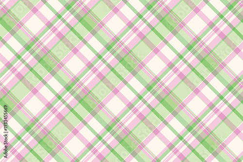 Pajamas texture background textile, classic plaid seamless tartan. Valentine vector fabric check pattern in light and sea shell colors.