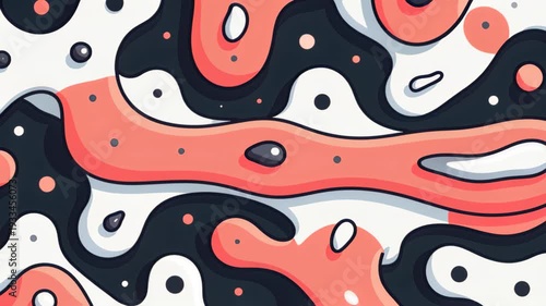 Abstract Fluid Graphic: An eye-catching graphic illustration showcasing a dynamic interplay of flowing shapes, soft colors, and organic patterns, creating a visually stimulating composition.