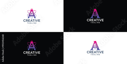 smart and creative letter A template