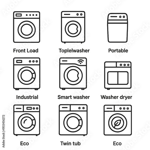 Variety of washing machines: from portable to smart washer dryer