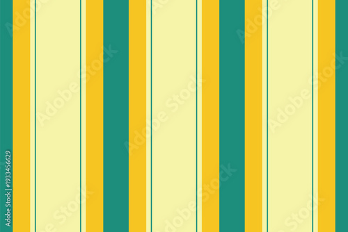 Cexico vertical stripe background, party seamless fabric pattern. Vinen textile texture lines vector in yellow and teal colors.