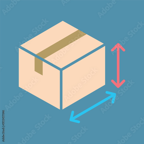 荷物のサイズ表記のシンプルなアイコン