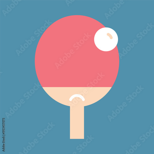 シンプルな卓球ラケットアイコン