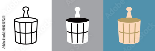 お風呂の桶アイコン