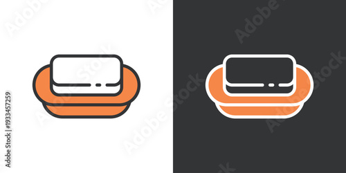 石鹸のシンプルなラインアイコン