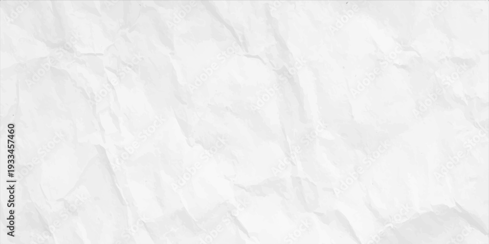 Obraz premium White crumpled paper texture background with subtle shadows and creases for minimalist overlay or stationery design